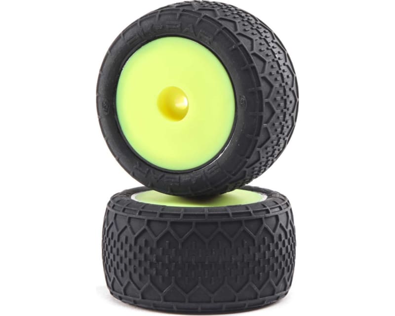 LOS41008 BK Bar Tires Fr/Rr Mounted Yellow: Mini-T 2.0