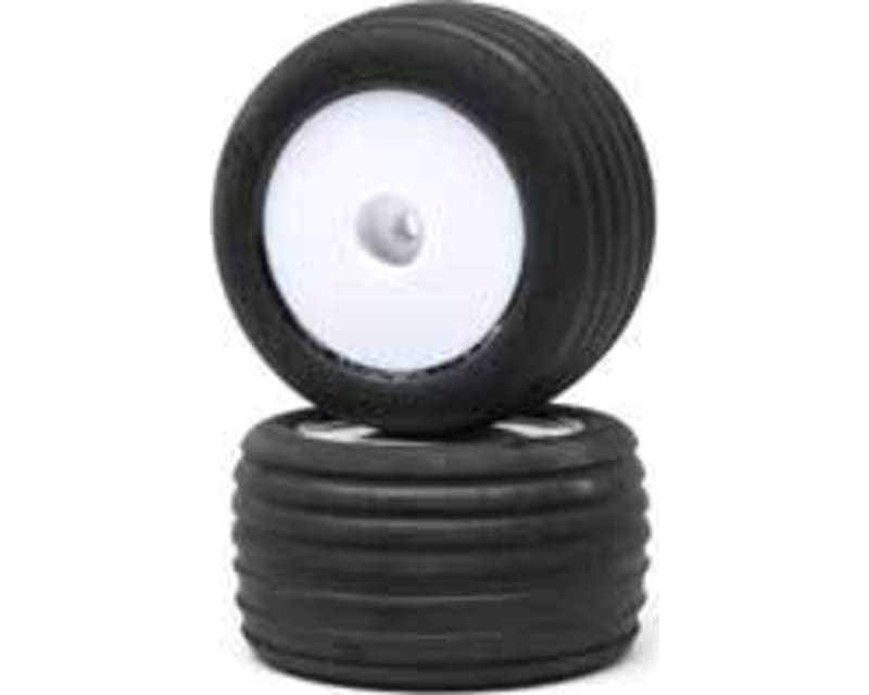 Directional Tires Front Mntd White (2) : Mini-T 2.0