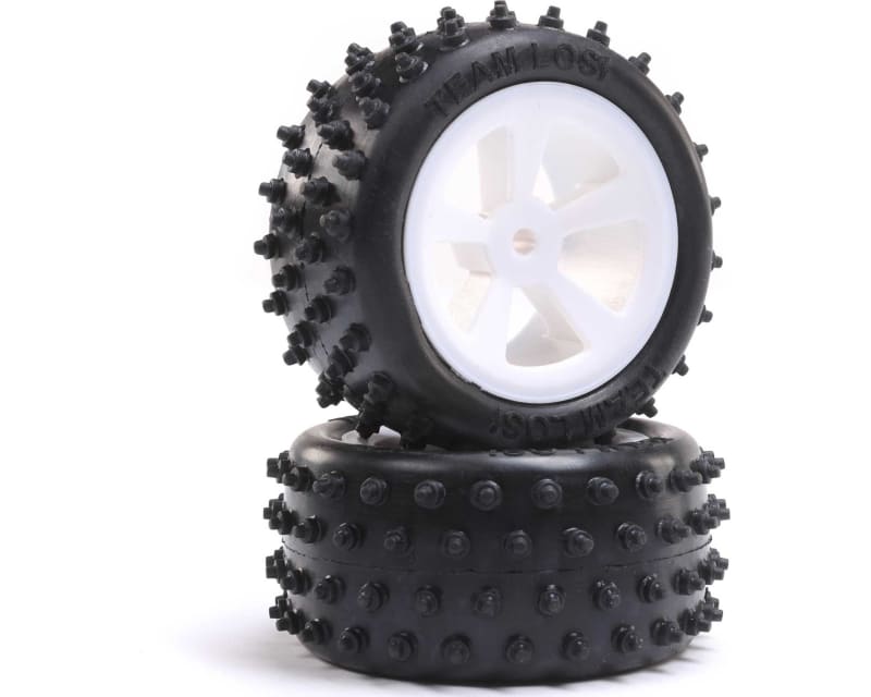 4 Row Rear Tires Mounted White 2 : Mini JRX2