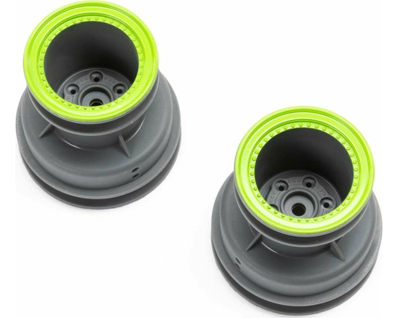 MT Wheel Green Beadlock Lt Grey 2 : Mini LMT