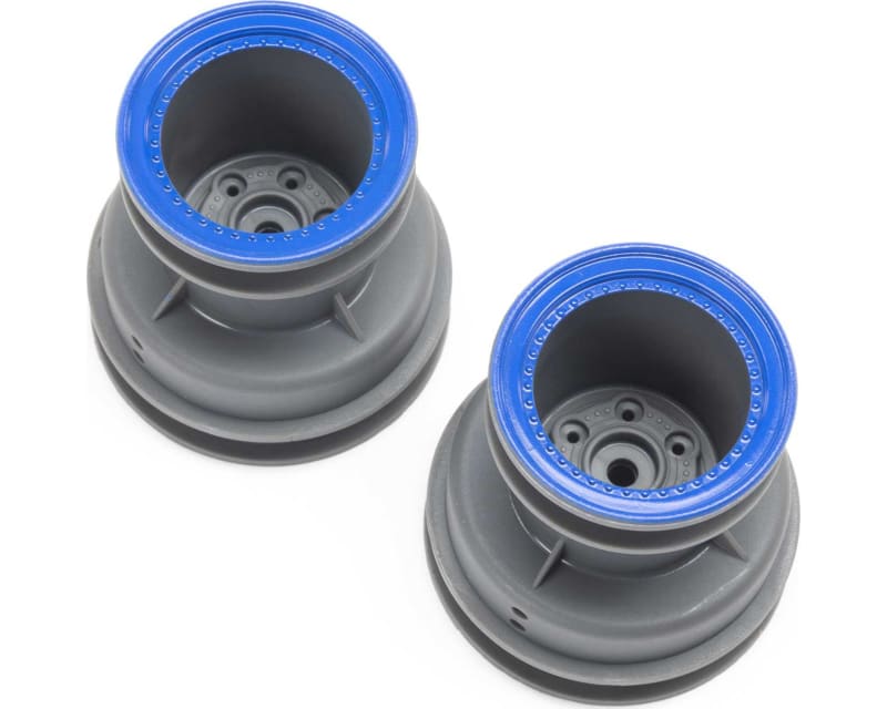 MT Wheel Blue Beadlock Lt Grey 2 : Mini LMT