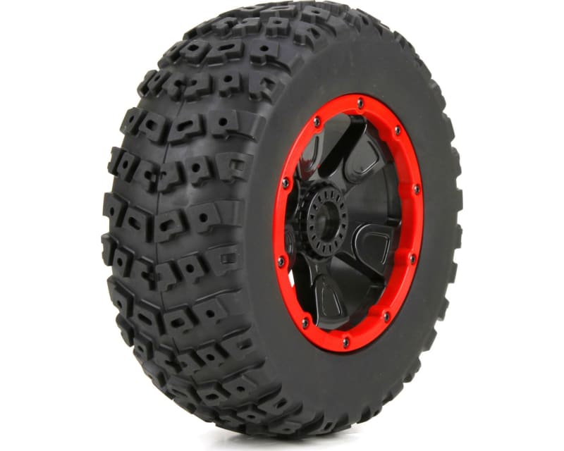 LOS45004 Left & Right Tire 1ea Premounted: 1:5 4WD Db XL