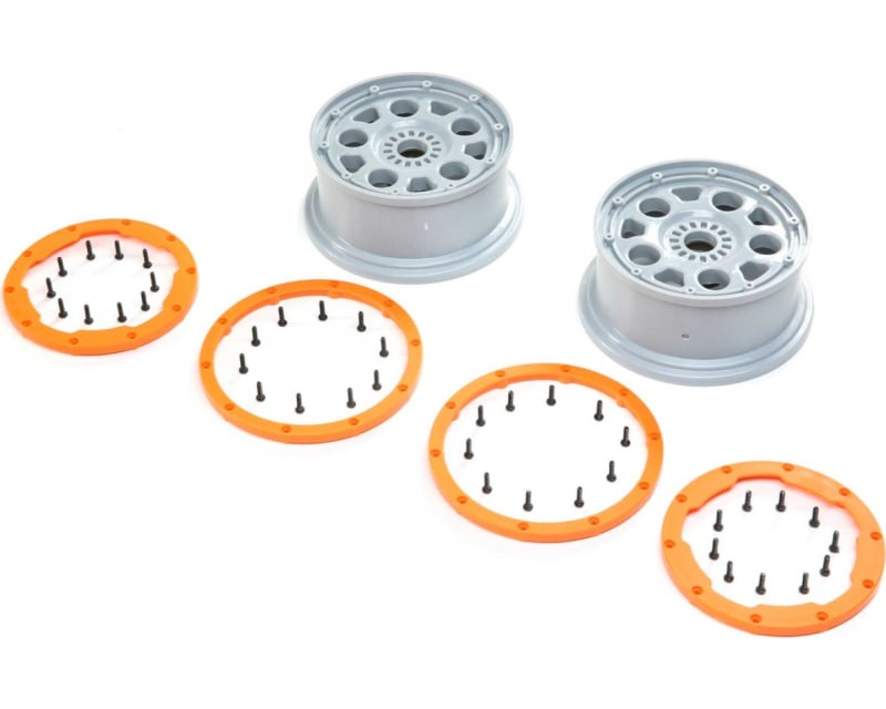 Wheels Silver Orange Bead Lock 2 : DBXL-E 2.0