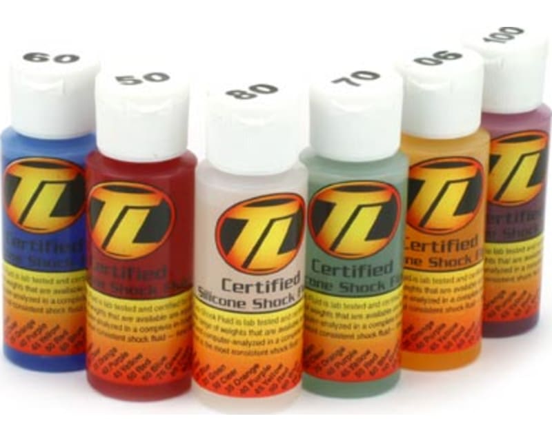 Silicone Shock Oil 6 Pack 50-100wt 710-1325cst 2oz Each