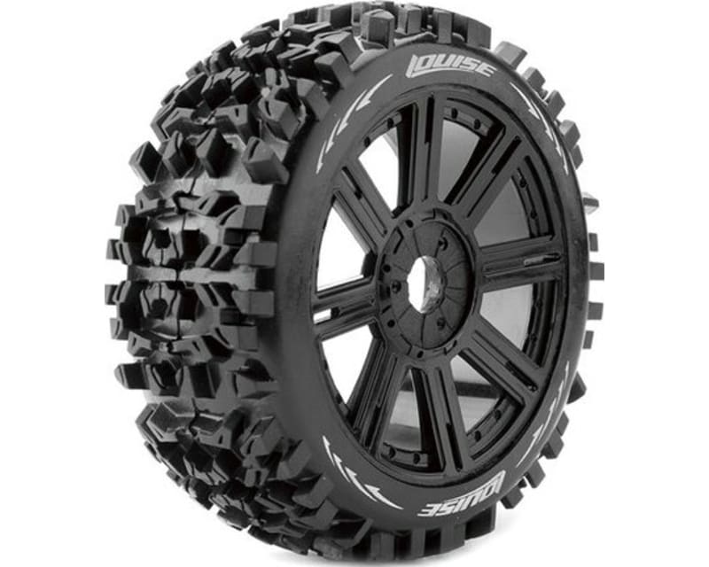 B-Pioneer 1/8 Off-Road Buggy Tires 17mm Hex Mounted On Black S