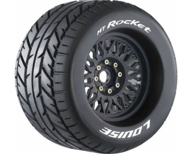 Mt-Rocket Sport 1/8 Monster Truck Tires 0 & 1/2 Offset 17mm Re photo