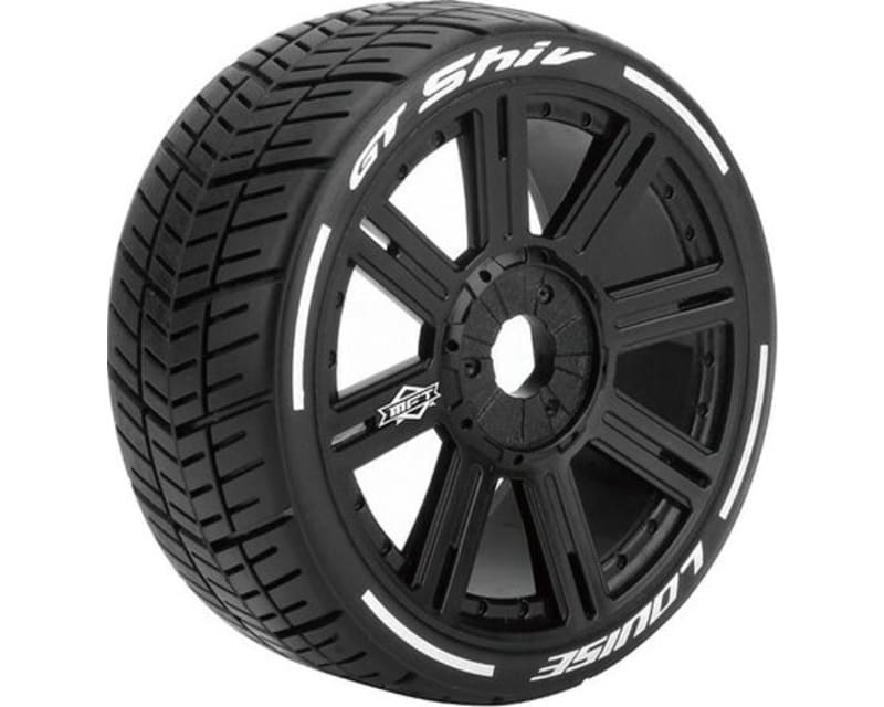 Mft Gt-Shiv 1/8 Gt Tires 17mm Hex Soft Mntd On Black Spoke(Pr)