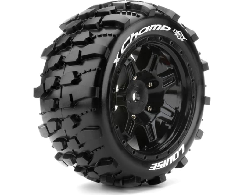 Tap to zoom Mft X-Champ Sport Monster Truck Tires 24mm Hex Mounted On Blac