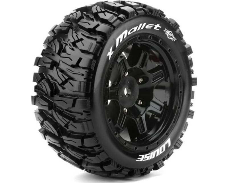 Mft X-Mallet Sport Monster Truck Tires 24mm Hex Mounted On Bla