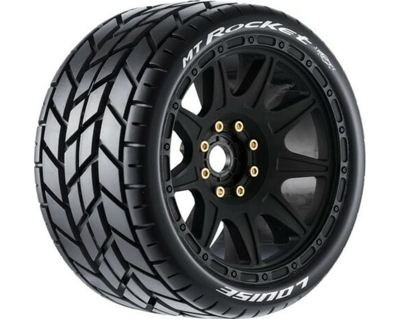 Mt-Rocket Speed 1/8 Monster Truck Tires 0 & 1/2 Offset 17mm 2pk photo