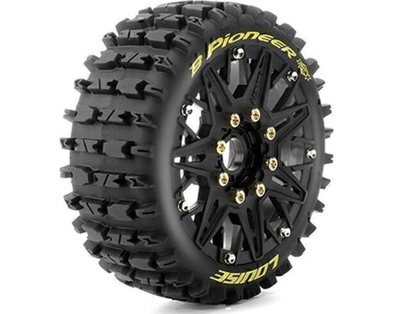 Mft B-Pioneer Soft 1/8 Buggy Tires, 17mm Hex, 0 & 1/2 Offset, Mo