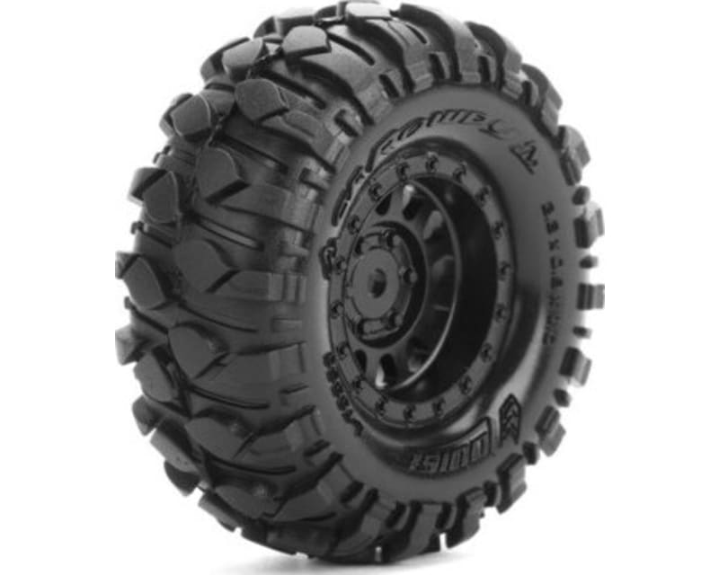 Cr-Rowdy 1/18 1/24 1.0 Crawler Tires (2) 7mm Hex Super Soft Moun