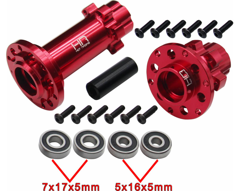 CNC Aluminum Hub Set Red: PM-MX
