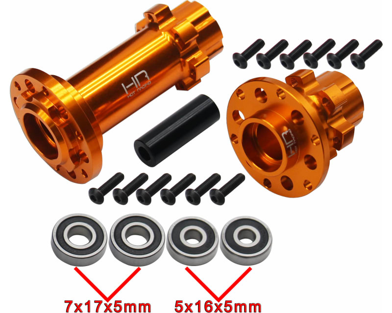 CNC Aluminum Hub Set Gold: fits Losi Promoto-MX