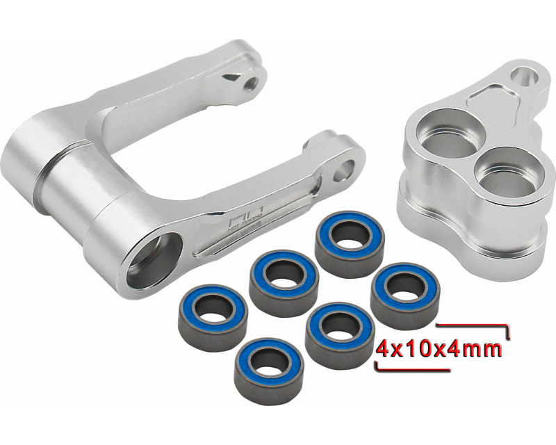 Bearing Aluminum Knuckle & Pull Rod Silver: PM-MX