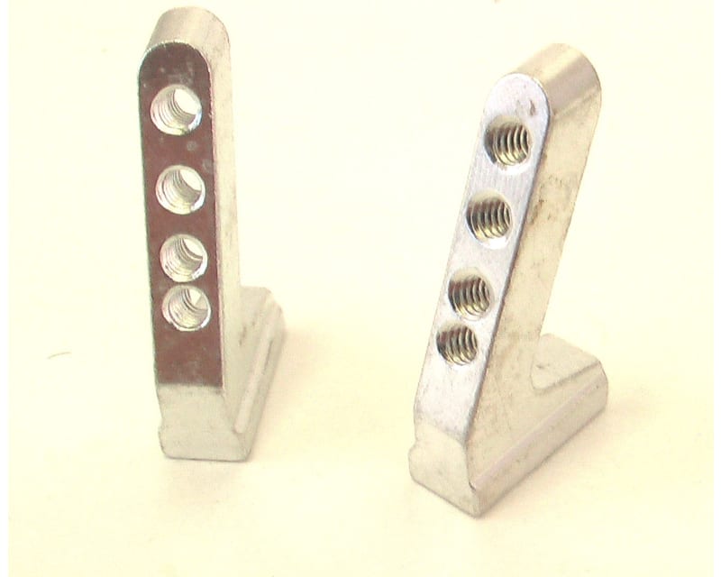 Silver Aluminum Angled Servo Mount