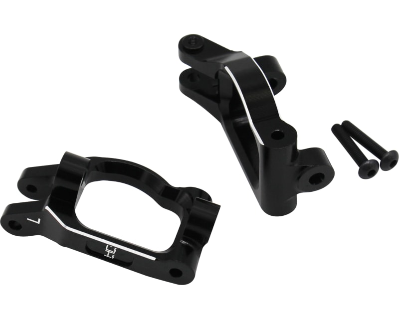 Black Aluminum Front C-Hub Set - Super Rock Rey