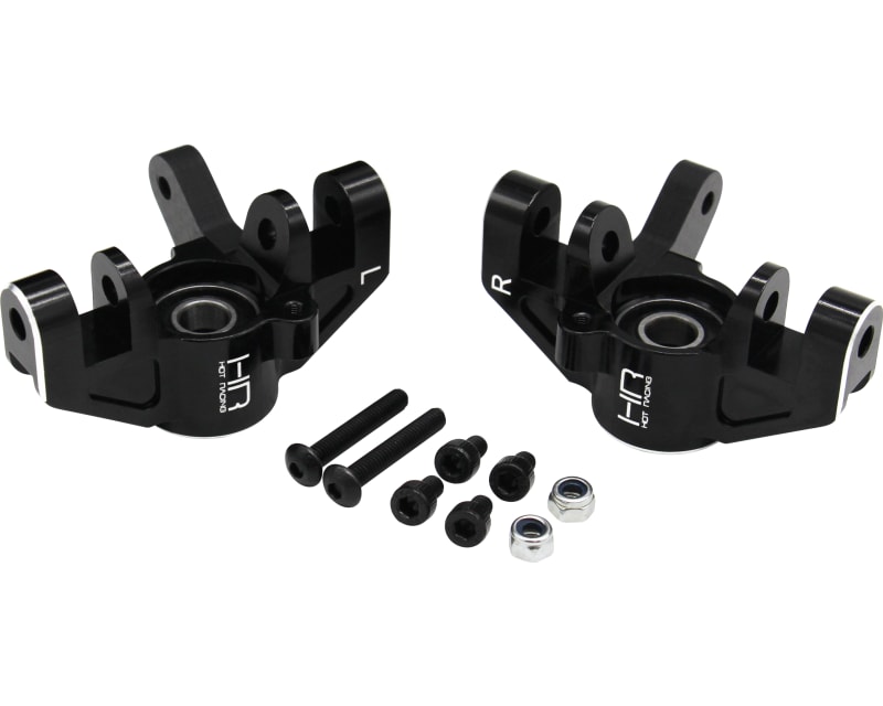 Black Aluminum front HD steering spindles - Super Rock Re