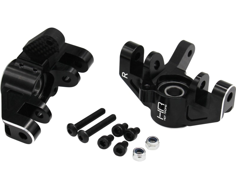 Black Aluminum front HD steering spindles - Super Rock Re