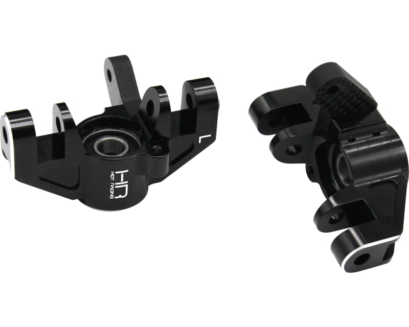 Black Aluminum front HD steering spindles - Super Rock Re