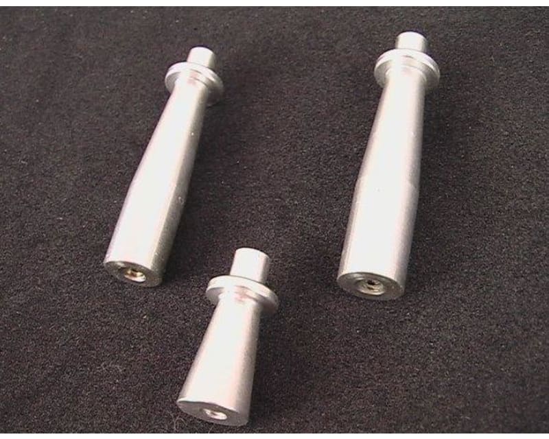 Aluminum Fuel tank post set silver:lst