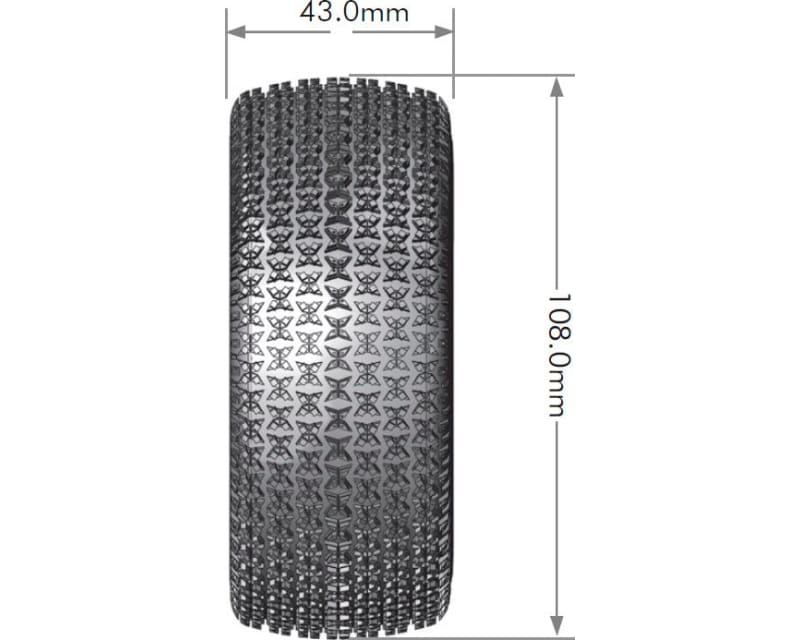 1:10 Sc-Maglev Front/Rear Soft Tires Black 12mm (2) Associated S