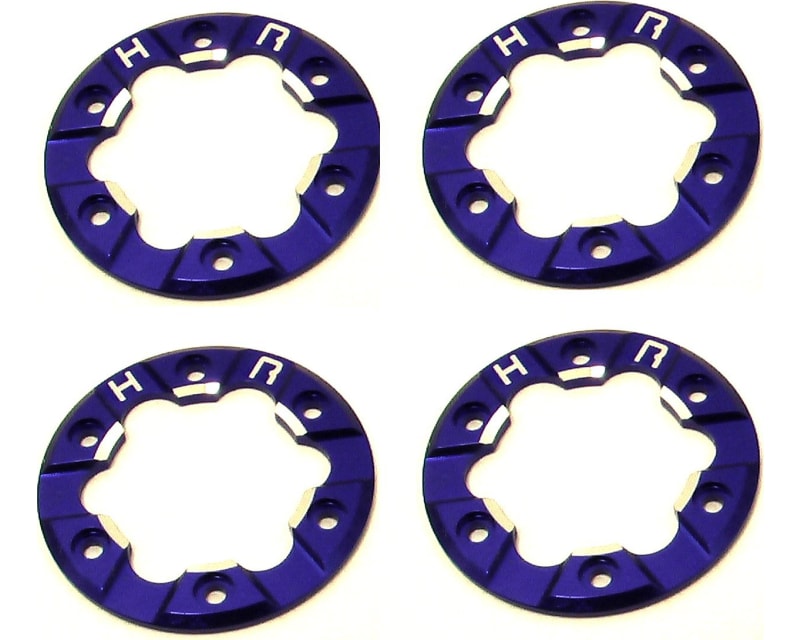 discontinued Aluminum Bead-Lock Ring (4)(Blue) - Losi Micro Craw