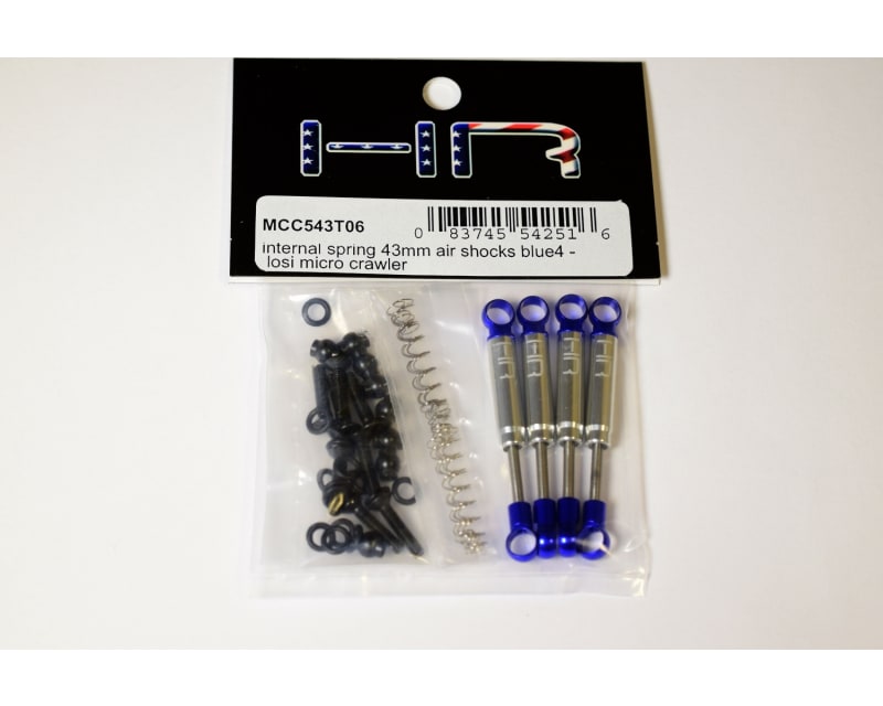 Tap to zoom Internal Spring 43mm Air Shocks (blue)(4) - Losi Micro Crawler
