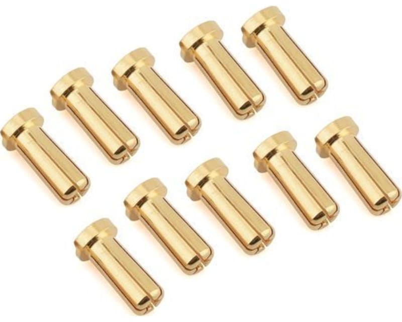 Maclan Max Current 5mm Low Profile Gold Bullet Connectors 10 pie