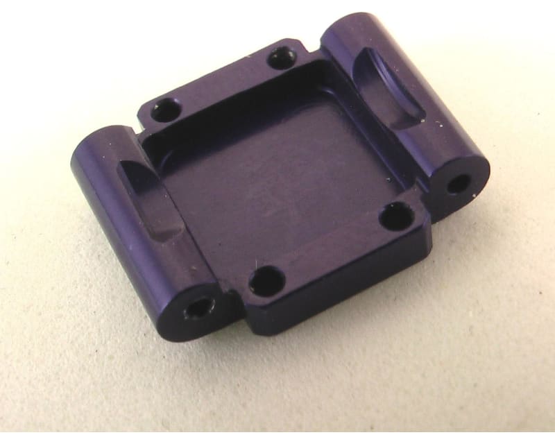 Aluminum Rear Arm Mount -2deg (Stock)(Blue) - Losi 1/36 Micro-T