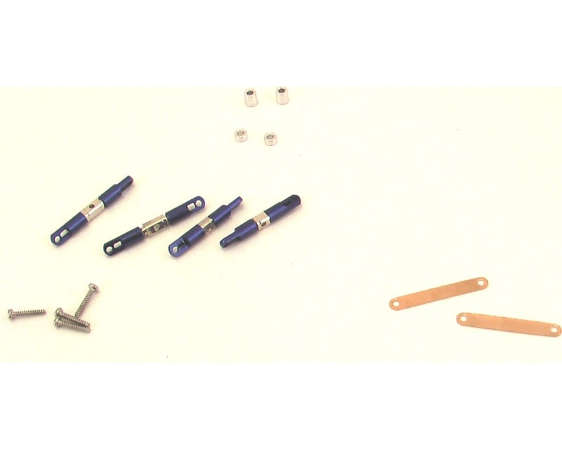 discontinued Stainless Steel Tie Rod Set (Blue)(4) - Losi 1/36 M