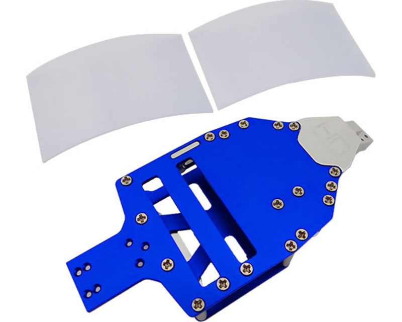 Tap to zoom Aluminum Complete Chassis (Blue w/ Silver) - Losi 1/36 Micro-T