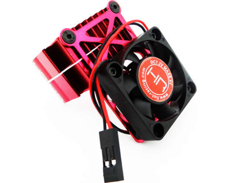 Clip-On Two-Piece Motor Heat Sink W/ Fan (Red)