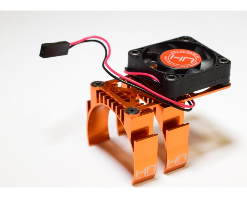 Clip-On Two-Piece Motor Heat Sink W/ Fan (Orange)