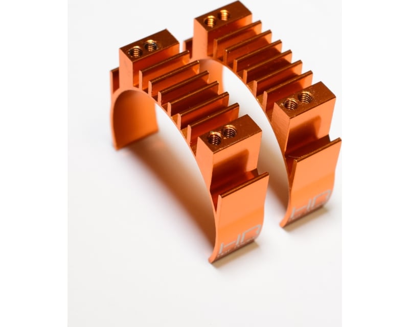 Clip-On Two-Piece Motor Heat Sink W/ Fan (Orange)