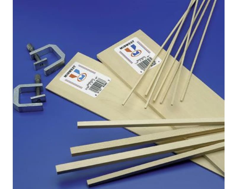 Tap to zoom Basswood Strip 3/16x 3/8x 24 (5 Pieces)