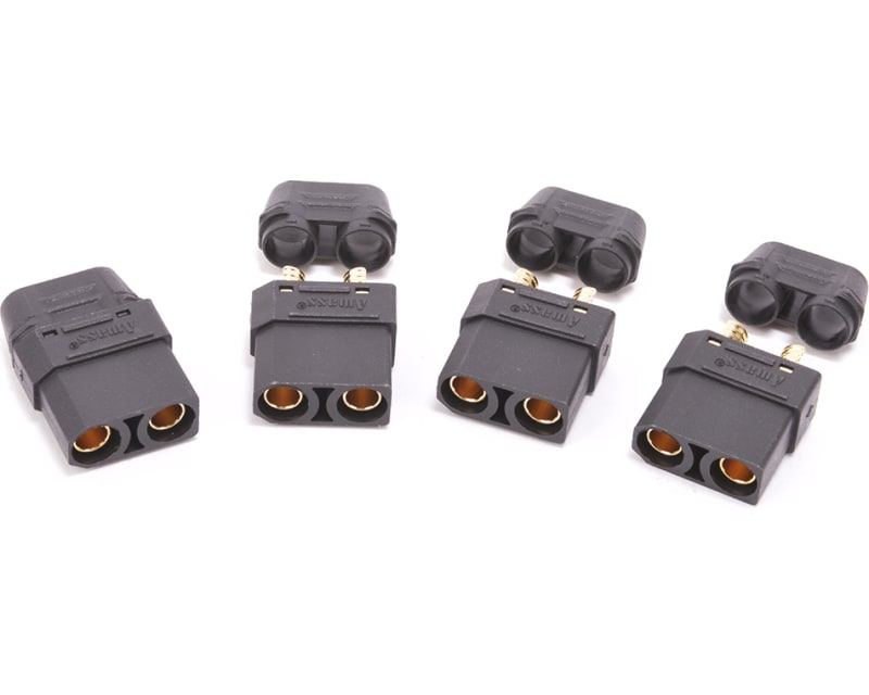 XT90 Plug with Sheath Female Only Black - 4 pieces