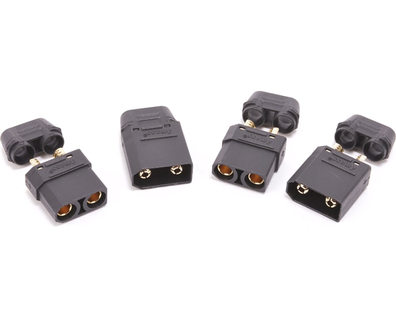 XT90 Plug with Sheath M/F Black - 2 pieces