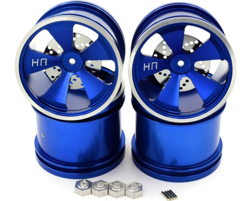Tap to zoom Blue Aluminum 5 Spoke Wheels (4) - Losi Mini LST