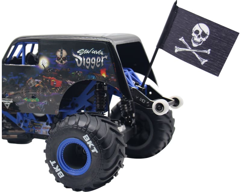 1/18 jolly roger flag W/Alum. Mount Grom