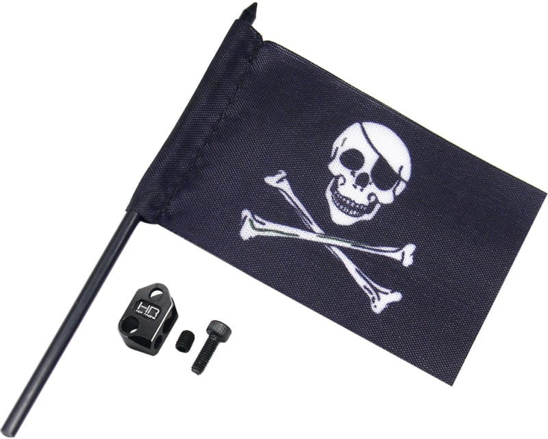 1/18 jolly roger flag W/Alum. Mount Grom