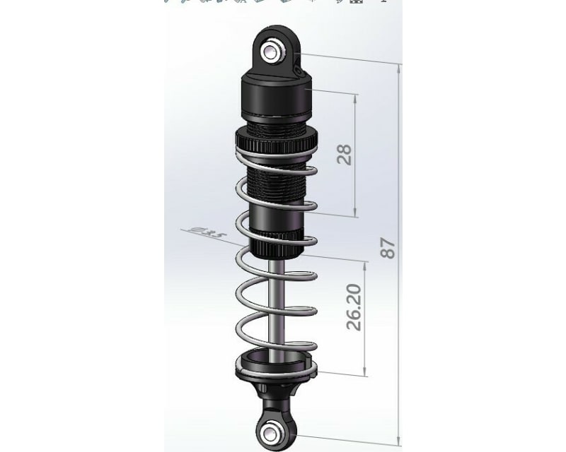 Tap to zoom Aluminum Damper Shock 87mm (2) - Mini Maxx