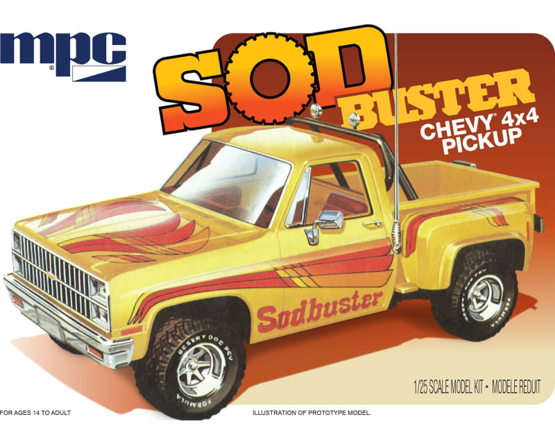 1/25 1981 Chevy Stepside Pickup Sod Buster Plastic Model Kit
