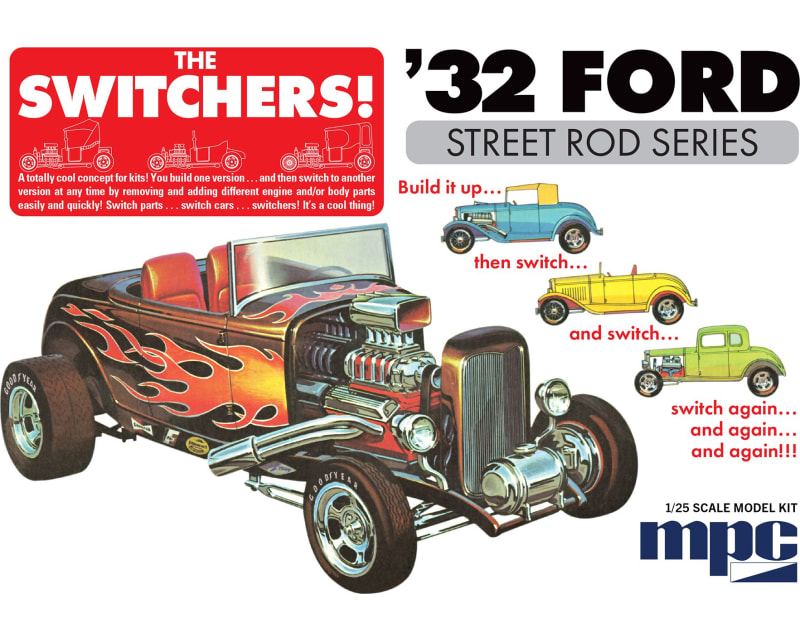 1/25 1932 F0RD Switchers Roadster/Coupe Plastic Model Kit