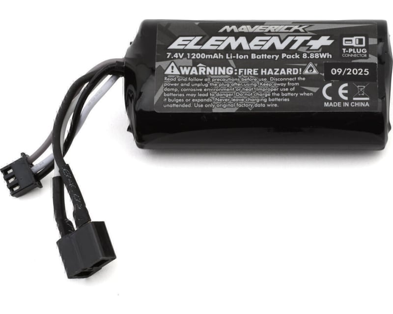 Element 2S Li-Ion Battery w/T-Style Plug (7.4V/1200mAh)