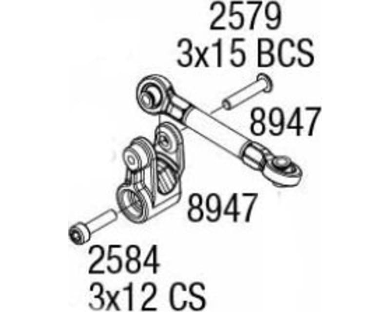 Aluminum Fixed Link Steering 25t Servo Arm
