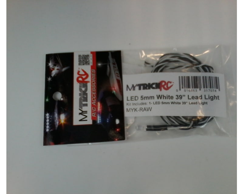 5mm White Airplane LED 39 inch wire length