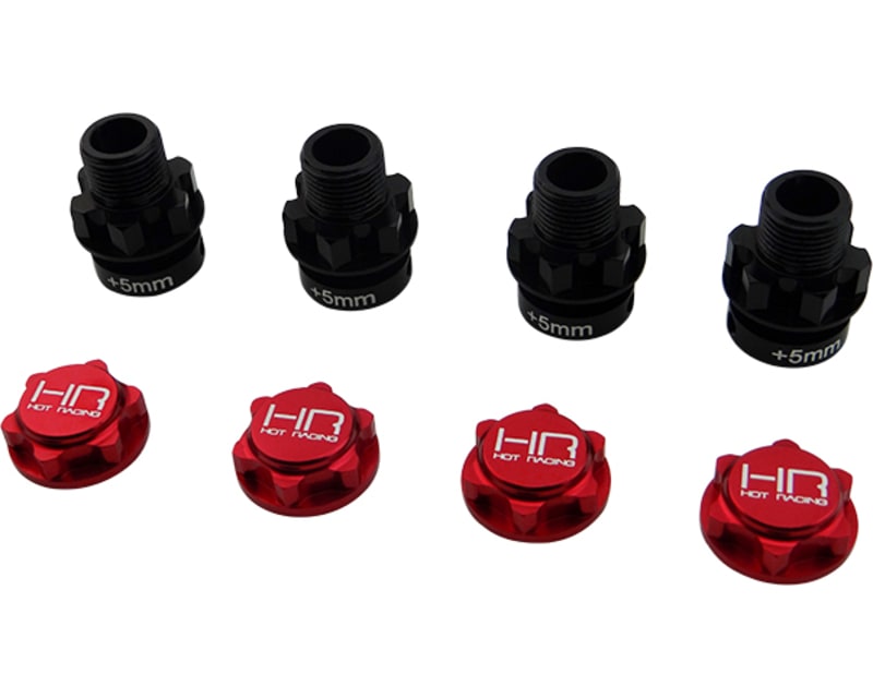 17mm Wide +5mm Hex W Serrated Nuts Arrma Nero