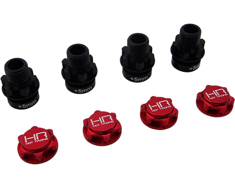 17mm Wide +5mm Hex W Serrated Nuts Arrma Nero