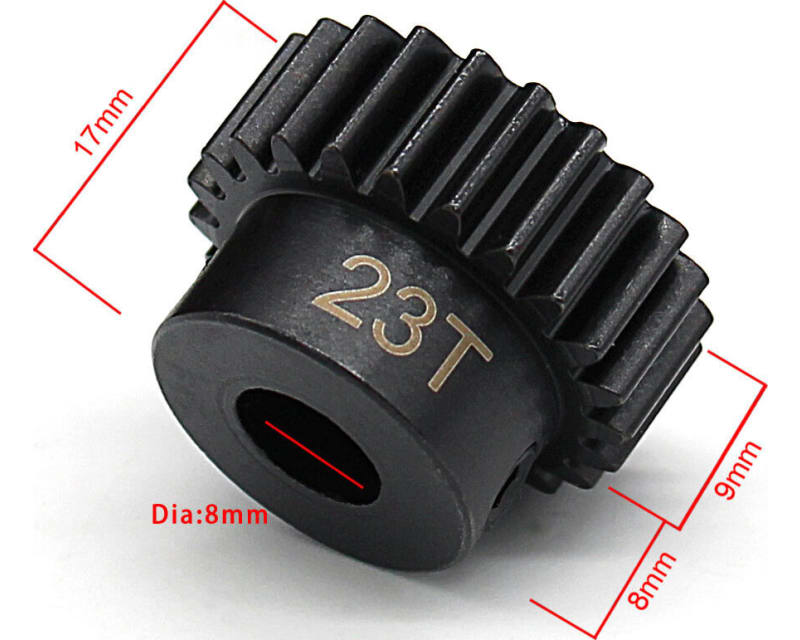 23t Steel Mod 1 Pinion Gear 8mm Bore